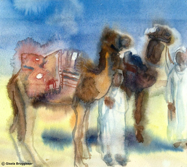 Mit Kamelen unterwegs